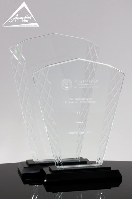 Lattice Glass Fan Award - Set of Awards