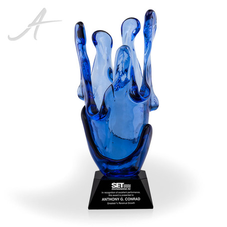 Kai Splash Cobalt Recycled Art Glass Award