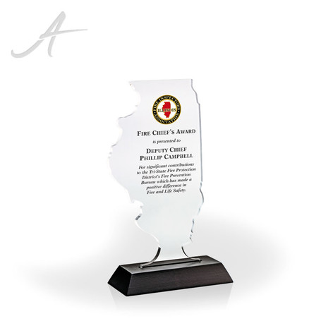 Great State of Illinois Acrylic Award - UV Print