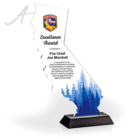 California Acrylic Award - UV Printed