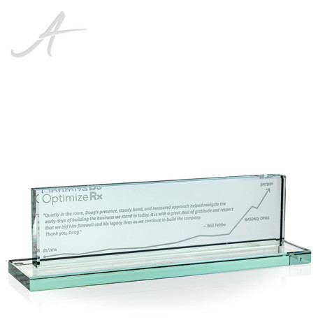 Custom Jade Glass Award