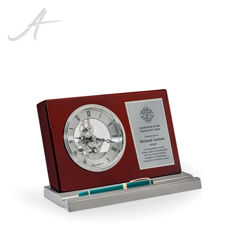 Taimi Rosewood Clock & Penholder