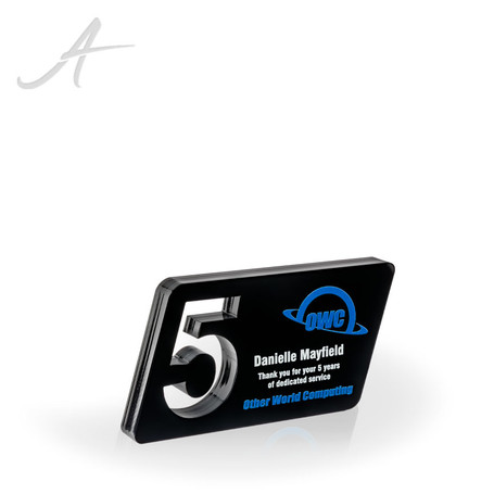 Milestone 5-year Black Acrylic Award