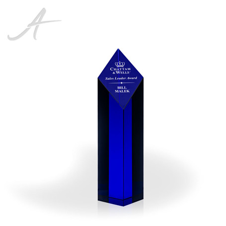 Wessex Blue Crystal Tower Award - Large