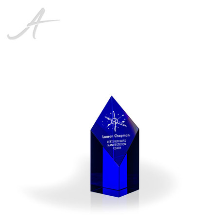 Wessex Blue Crystal Tower Award - Small