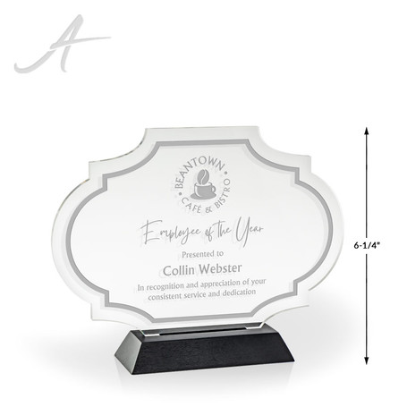 Scalloped Frame Acrylic Award - Height