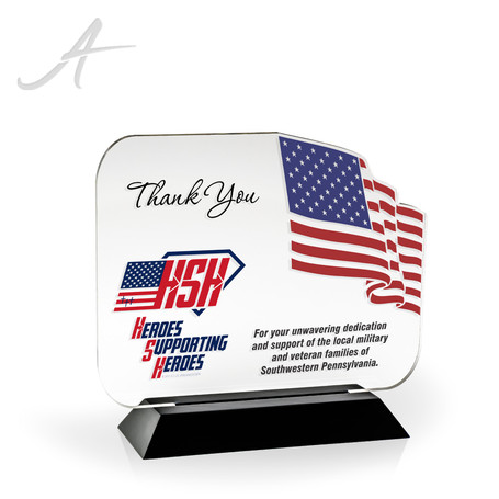 American Flag Acrylic Award - UV Print