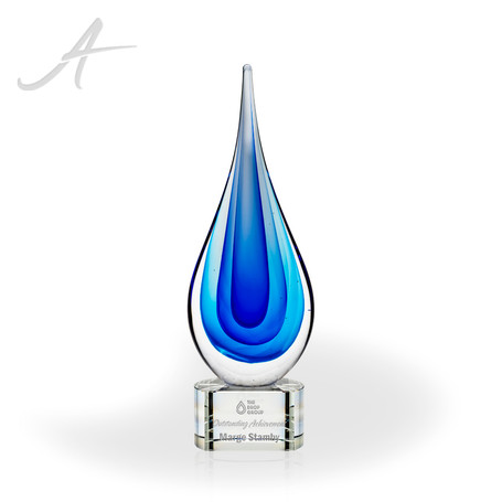 Elston Art Glass Awards - Semi-Round Base