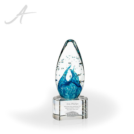 Besly Art Glass Egg Award - Semi-Round Base