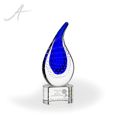 Natoma Flame Art Glass Award - Clear