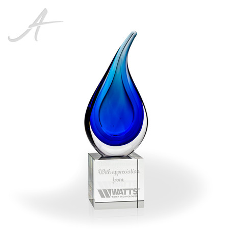 Elaine Art Glass Award - Clear Cube