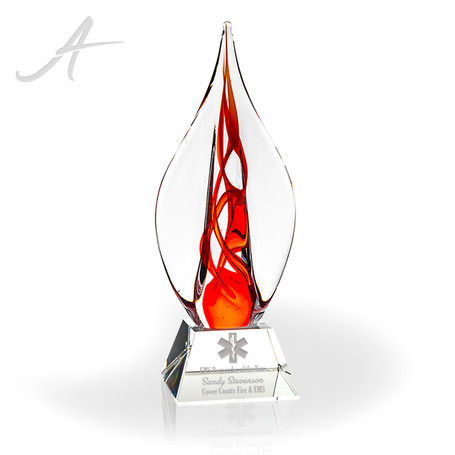 Avondale Art Glass Award - Clear Pyramid Base