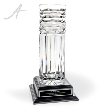 Lorenzo Crystal Vase Award On Base