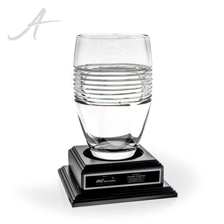 Lomond Crystal Vase Award On Base