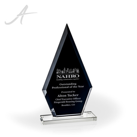 Sable Black & Clear Crystal Award
