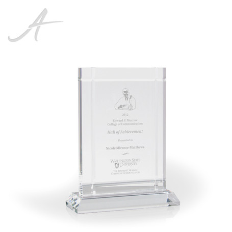 Trellis Crystal Award Clear Front