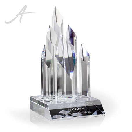 Champion Diamond crystal Award Front