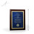 York Plaque with Sapphire Plate 7 x 9 Vertical with Measurement