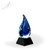 Pulse Art Glass Award -Black Angled