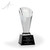 Milo Crystal Spire Award  on Black Base Front