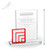 Red Verve Square Glass Award Large height