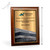 Jordan Cherry Wood Plaque with Raised Plate Large Gold Height