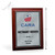 Jordan Cherry Wood Plaque with Raised Plate Silver Small - Height