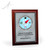 Jordan Cherry Wood Plaque with Raised Plate Silver Small