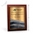 Jordan Cherry Wood Plaque with Raised Plate Gold Large Height