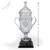 Rank Crystal Handled Trophy Cup on Base Height