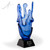 Kai Splash Cobalt Recycled Art Glass Award Angled