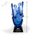 Kai Splash Cobalt Recycled Art Glass Award Height