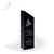 Winslow Black Crystal Award - Engraved - Silver Fill - Turned