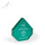 Weddell Teal Diamond Recycled Glass Award Angled - Small