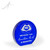 Ocean Cobalt Disc Recycled Glass Award - Medium