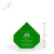Borthwick Emerald Pinnacle Recycled Glass Award - With Measurement
