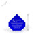 Shawfair Cobalt Pinnacle Recycled Glass Award - With Measurement