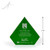 Earth Emerald  Diamond Recycled Glass Award - With Measurement