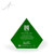 Earth Emerald  Diamond Recycled Glass Award - Front