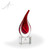 Malden Flame Art Glass Award Angle