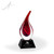Malden Flame Art Glass Award Black Base Angle