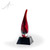 Malden Flame Art Glass Award Black Base Side