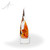 Glimmer Flame Art Glass Award - Clar Semi Round Base SIde