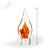 Glimmer Flame Art Glass Award - Clar Semi Round Base Height