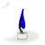 Natoma Flame Art Glass Award - Clear SIde