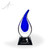 Natoma Flame Art Glass Award - Black Front