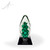 Clifton Art Glass Egg Award - Black Clipped Square Front
