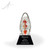 Ada Art Glass Egg Award - Black Pyramid Front