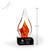 Glimmer Flame Art Glass Award - Black Oblong Base Height