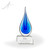Elston Art Glass Awards - Clear Oblong Base Front